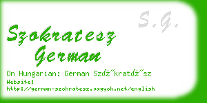 szokratesz german business card